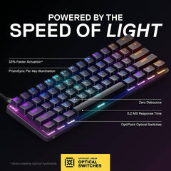 SteelSeries Apex 9 Mini 60% Compact Design HotSwap Optical Switch Mini Mechanical Keyboard