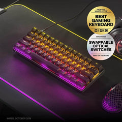 SteelSeries Apex 9 Mini 60% Compact Design HotSwap Optical Switch Mini Mechanical Keyboard