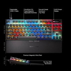 SteelSeries Apex Pro TKL Gen 3 OmniPoint 3.0 HyperMagnetic Switches Mechanical Keyboard