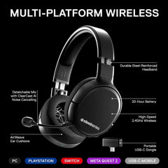 SteelSeries Arctis 1 4-in-1 Wireless Gaming Headset for PlayStation