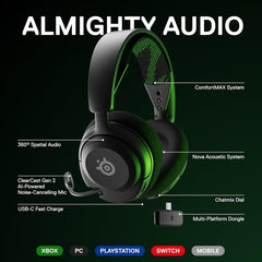 SteelSeries Arctis Nova 4X Multi-Platform Wireless Gaming Headset