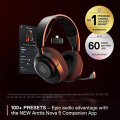SteelSeries Arctis Nova 5 Multi-System Wireless Gaming Headset - Black