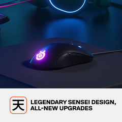 SteelSeries Sensei Ten RGB Wired Ambidextrous Gaming Mouse with TrueMove Pro Tracking