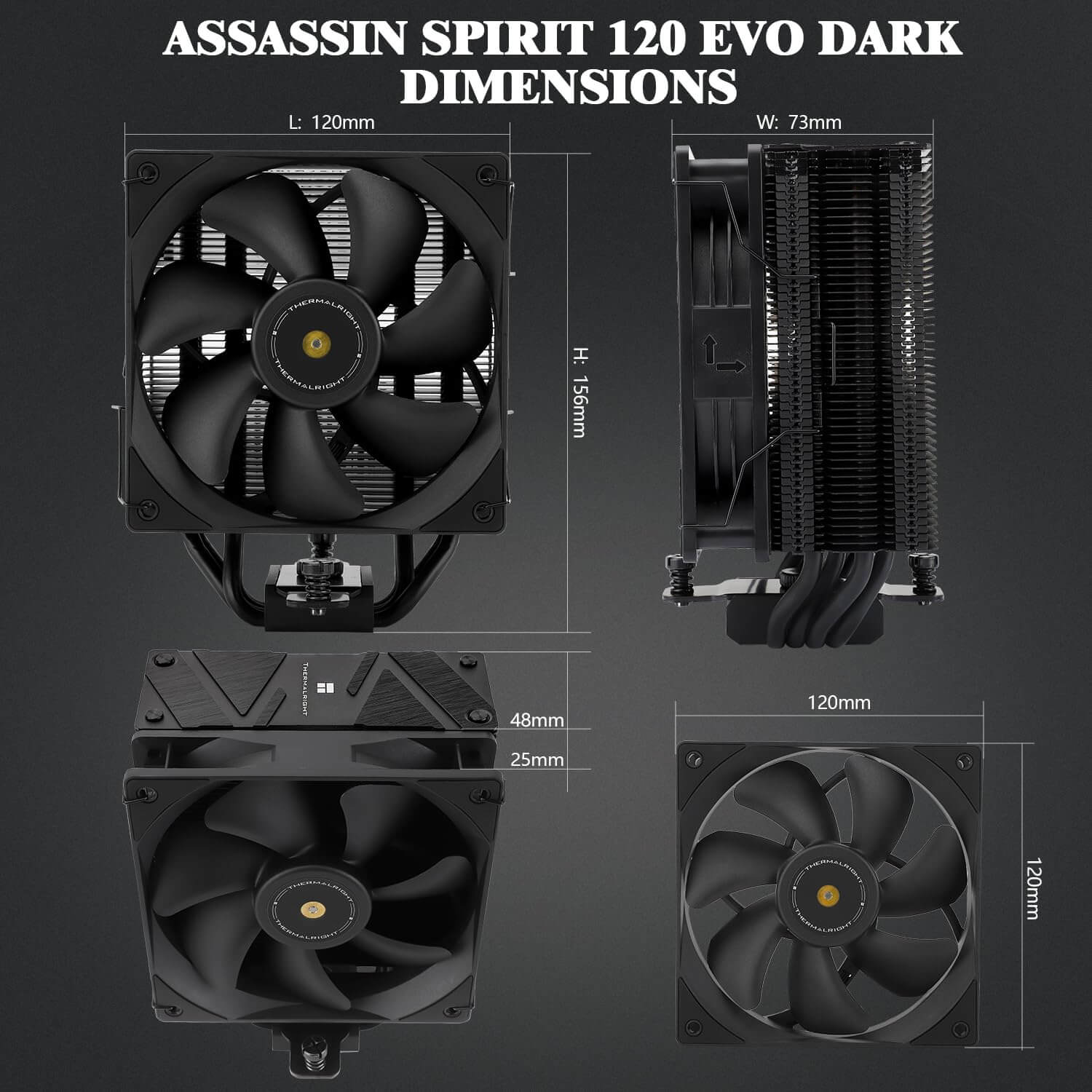 Thermalright Assassin Spirit 120 EVO Dark CPU Air Cooler