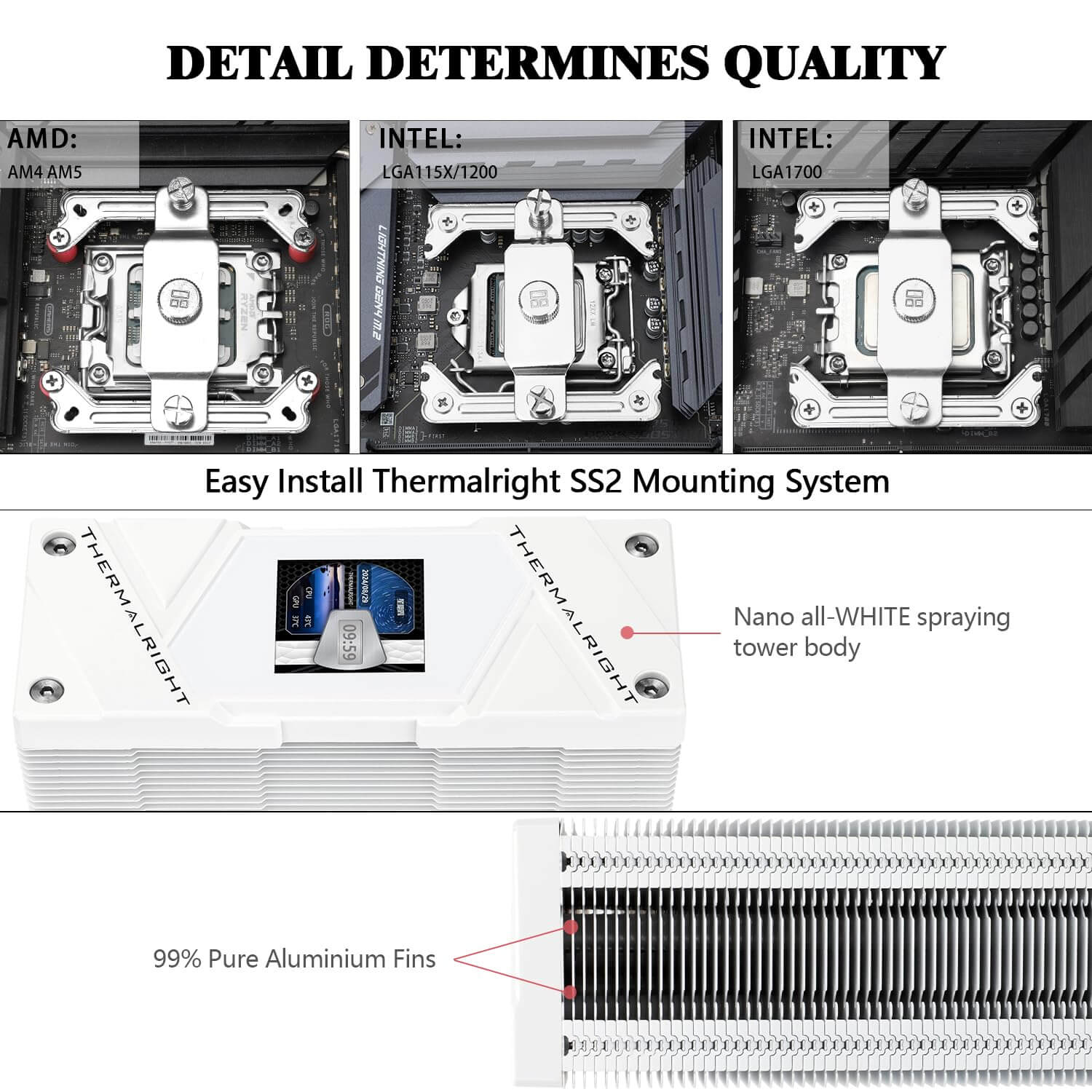 Thermalright Assassin Spirit 120 Vision ARGB CPU Air Cooler with LCD Display