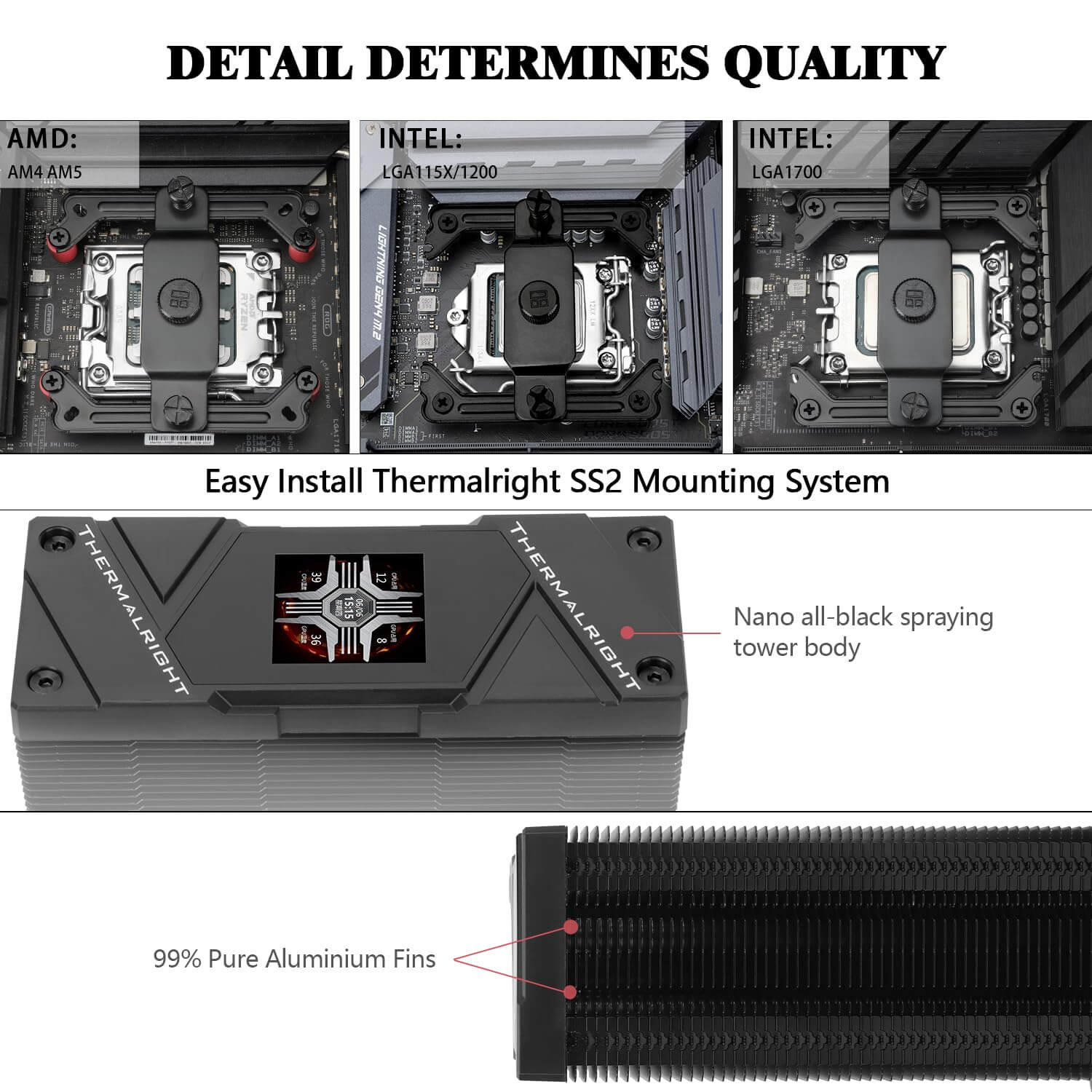 Thermalright Assassin Spirit 120 Vision ARGB CPU Air Cooler with LCD Display