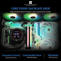 Thermalright CORE Vision 360 360mm ARGB AIO CPU Liquid Cooler with LCD Display