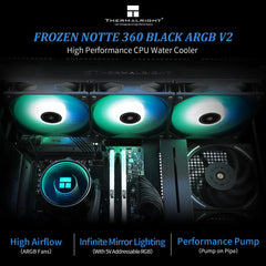 Thermalright Frozen Notte 360 V2 ARGB 360mm AIO CPU Liquid Cooler - Black