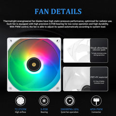 Thermalright Frozen Notte 360 V2 ARGB 360mm AIO CPU Liquid Cooler - White