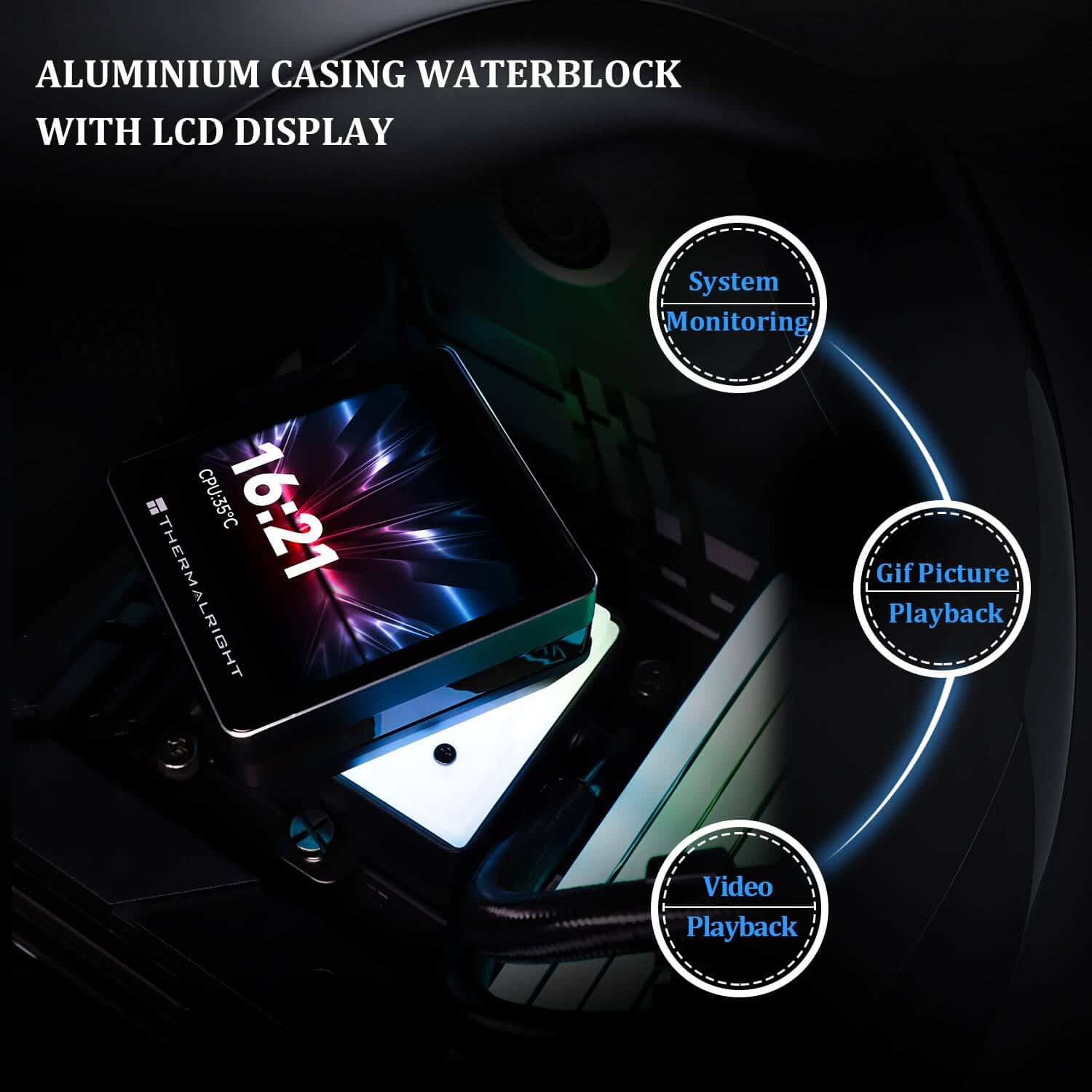 Thermalright Grand Vision 360 360mm ARGB AIO CPU Liquid Cooler with LCD Display