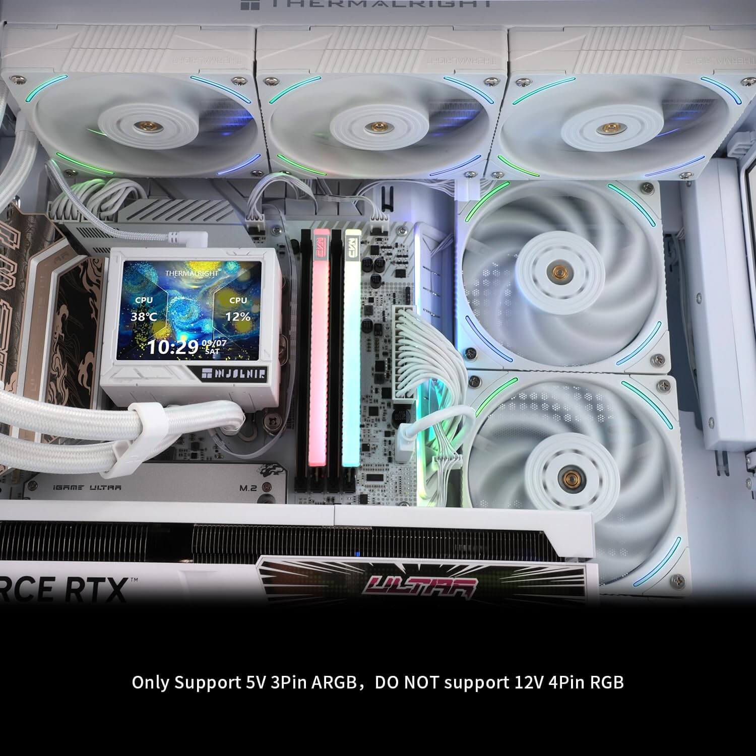 Thermalright Mjolnir Vision 360 360mm ARGB AIO CPU Liquid Cooler with LCD Display