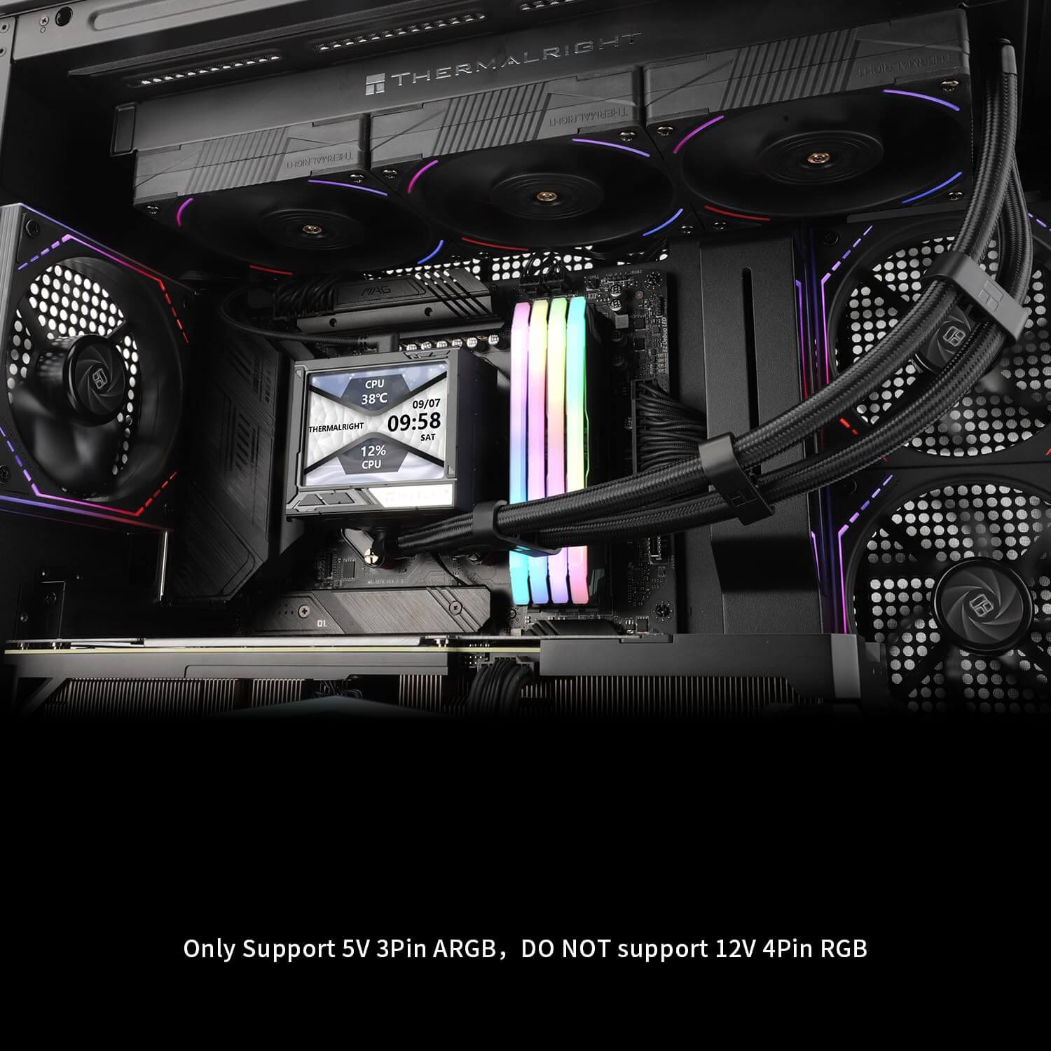Thermalright Mjolnir Vision 360 360mm ARGB AIO CPU Liquid Cooler with LCD Display