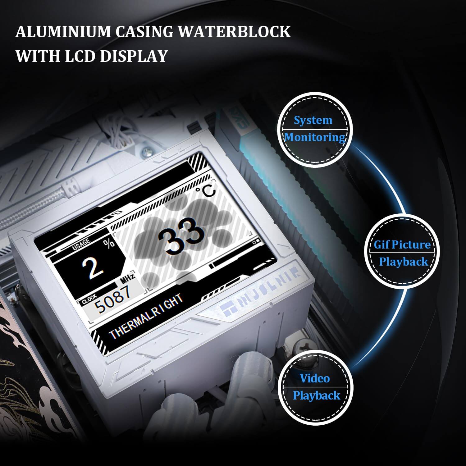 Thermalright Mjolnir Vision 360 360mm ARGB AIO CPU Liquid Cooler with LCD Display