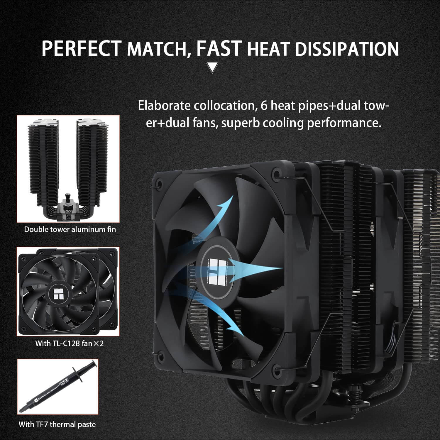 Thermalright Peerless Assassin 120 CPU Air Cooler - Black