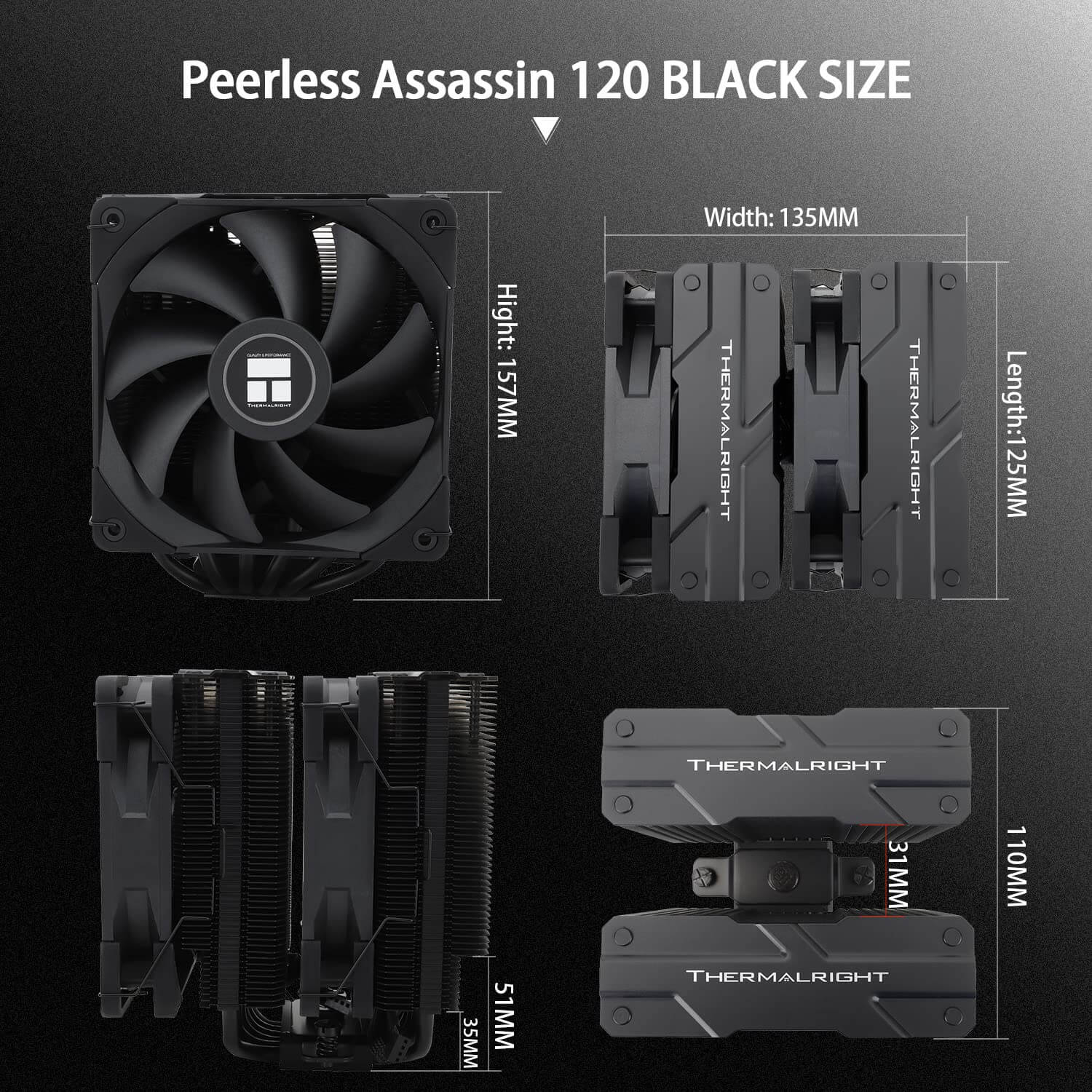 Thermalright Peerless Assassin 120 CPU Air Cooler - Black