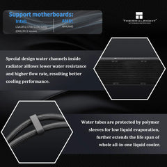 Thermalright Trofeo Vision 360 ARGB 360mm AIO CPU Liquid Cooler with 6.86 inch Magnetic IPS LCD Screen - Black