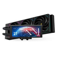 Thermalright Trofeo Vision 360 ARGB 360mm AIO CPU Liquid Cooler with 6.86 inch Magnetic IPS LCD Screen - Black