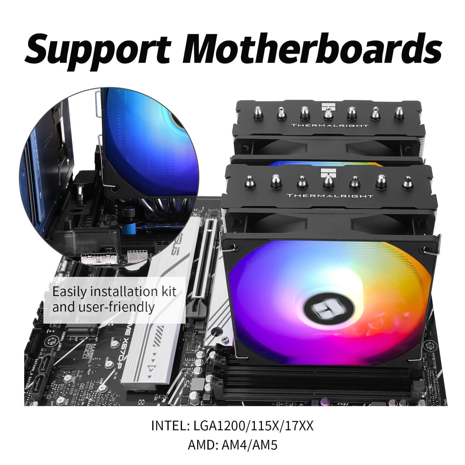 Thermalrlght Phantom Spirit 120 SE ARGB Dual Tower CPU Air Cooler