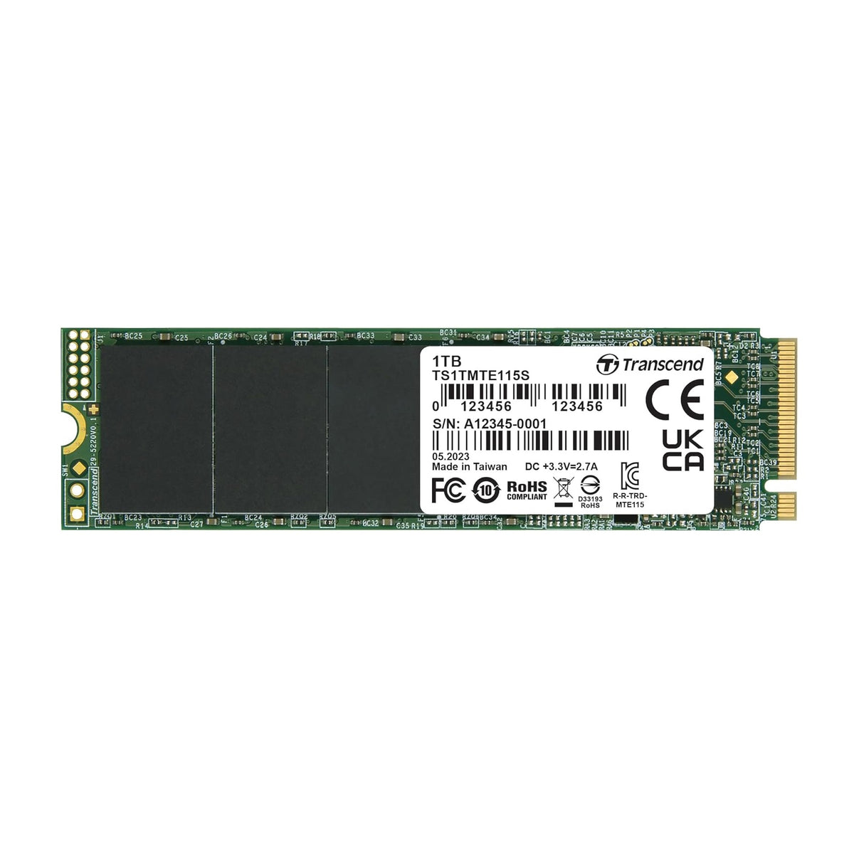 Transcend 115S 1TB M.2 Gen3x4 PCIe NVMe SSD