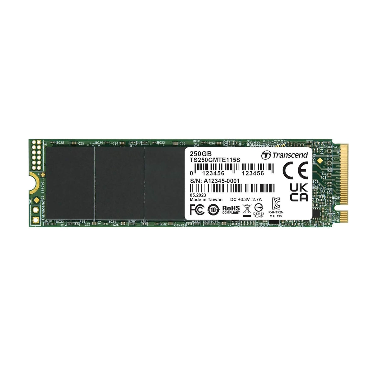 Transcend 115S 250GB M.2 Gen3x4 PCIe NVMe SSD