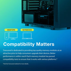 Transcend 8GB (1x8GB) 3200MHz DDR4 Desktop Memory Ram