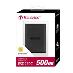 Transcend ESD270 500GB USB 3.1 Gen 2 Portable External SSD
