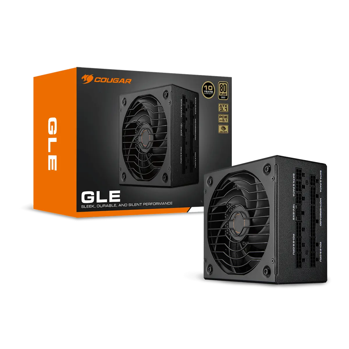 Cougar GLE 1000W 80+ Gold Fully Modular Power Supply with PCIe 5.1 and ATX 3.1