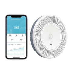 AuraSense WiFi Air Quality Monitor - PM2.5, Carbon Dioxide (CO2), Humidity, Temperature, Lux with Tuya Smart Android & iOS App Integration