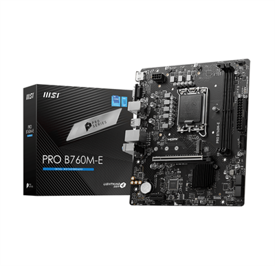 MSI Pro B760M-E DDR5 intel 14th/13th Gen LGA 1700 Micro-ATX Motherboard
